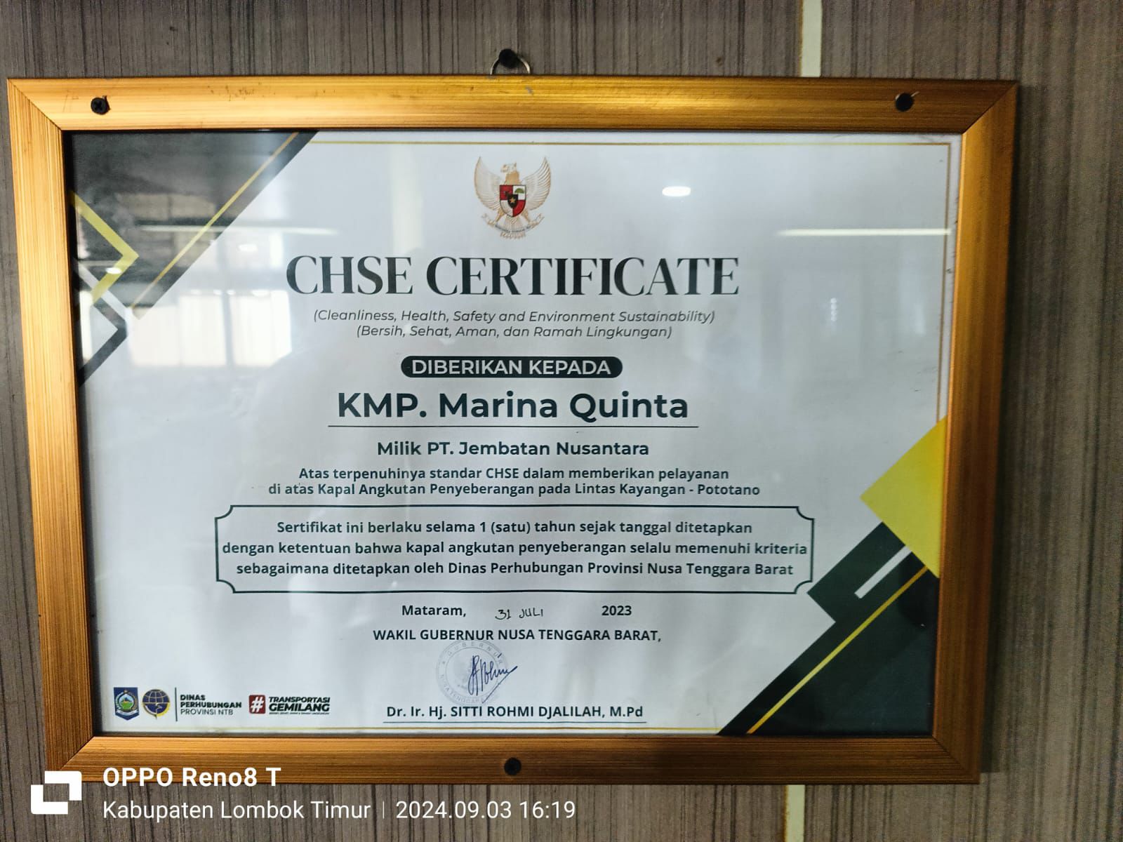 CHSE Certificate - KMP. Marina Tertiera